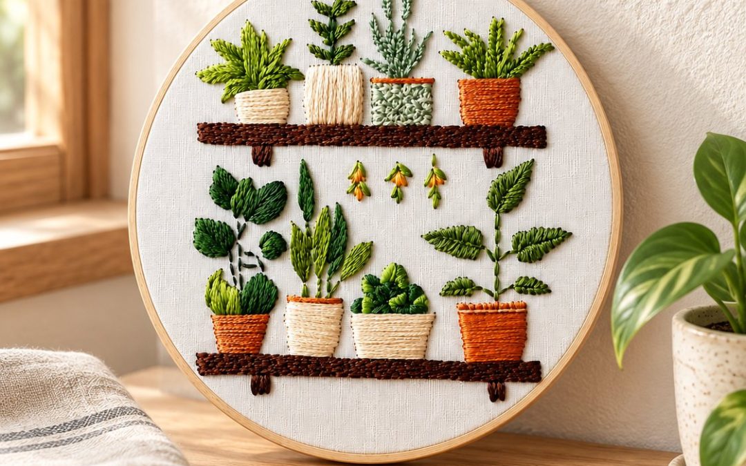 Étagère de plantes en pot